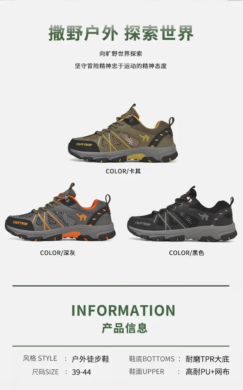 Chaussures de Randonnée Homme - Respirantes en Mesh, Légères et Résistantes - Chaussures de Sport pour Randonnée, Chasse et Activités Tactiques - BLACKBEARD OUTDOOR INDUSTRIES