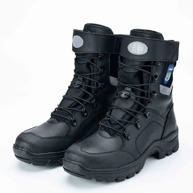 Rangers tactiques ignifuges unisexes en cuir