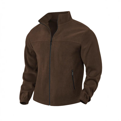 Veste polaire homme zippée à col montant