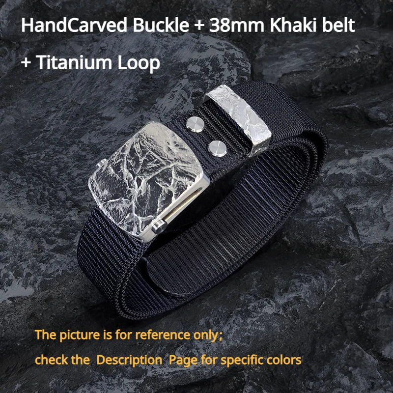 Ceinture Tactique en Nylon avec Boucle Automatique en Titane Pur (35/38 mm) Ma boutique