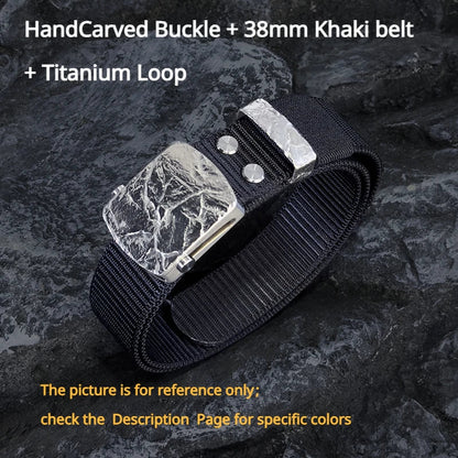 Ceinture Tactique en Nylon avec Boucle Automatique en Titane Pur (35/38 mm) Ma boutique