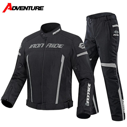 Motorcycle Jacket Waterproof Motorcross Jacket Pants Moto Jacket Windproof Riding Motorbike Clothes With Protective Gear M-3XL BLACKBEARD OUTDOOR INDUSTRIES