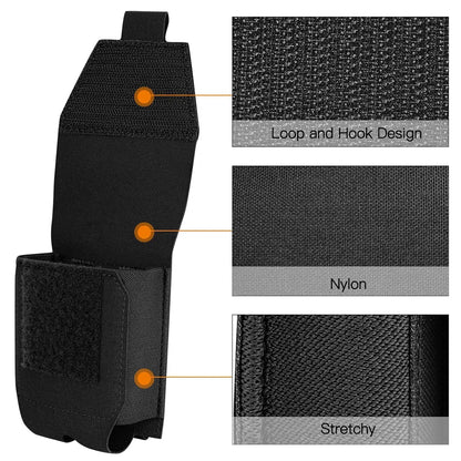 Porte-menottes MOLLE en nylon 500D, ouverture rapide, noir, sable ou vert