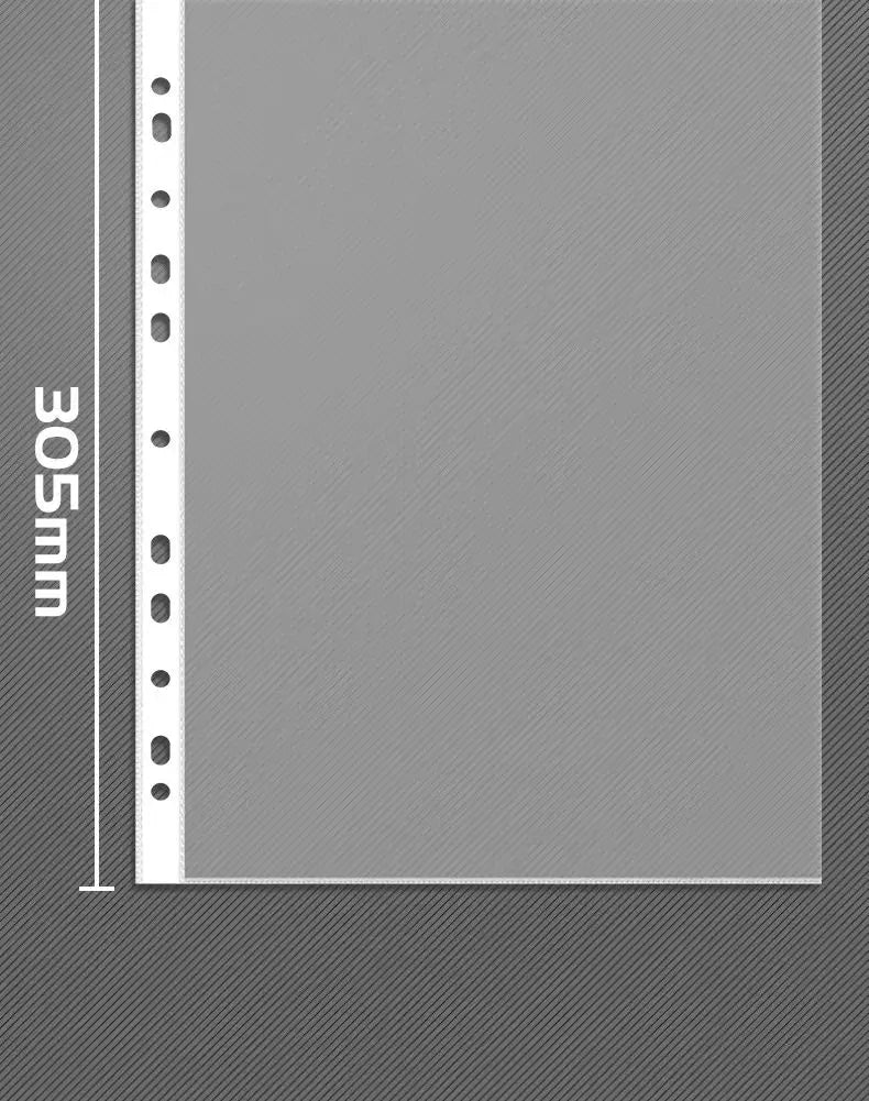 Lot de 100 Pochettes Plastiques A4 – 11 Trous Standard - BLACKBEARD OUTDOOR INDUSTRIES