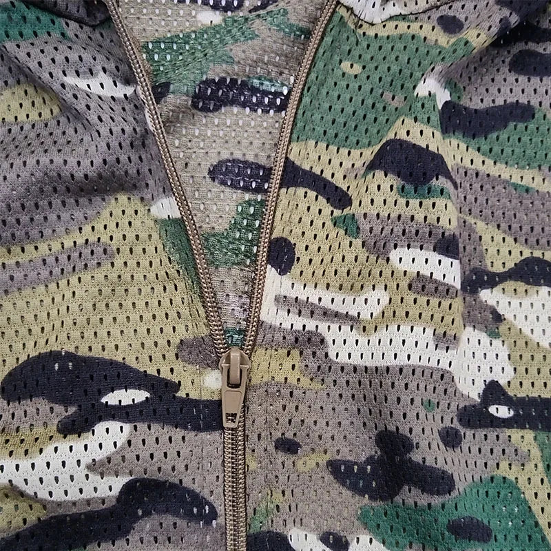 Ensemble camouflage respirant en mesh, veste et pantalon