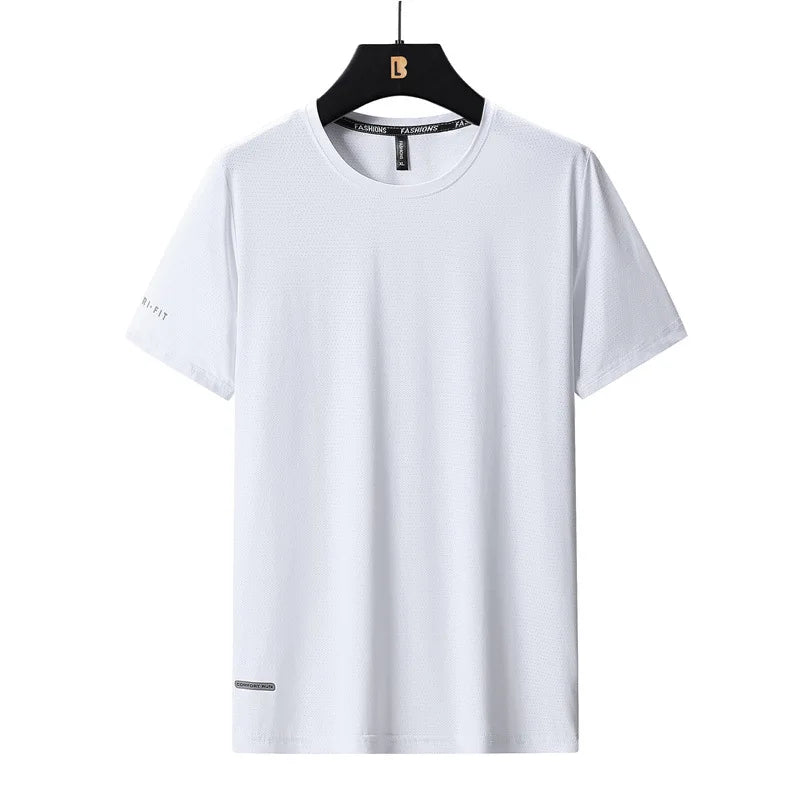 T-Shirt Homme Grande Taille Ice Silk – Respirant, Séchage Rapide | L à 8XL