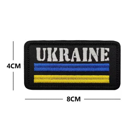 Patch Tactique Ukraine Brodé – Écusson Drapeau Ukrainien, Velcro Hook & Loop