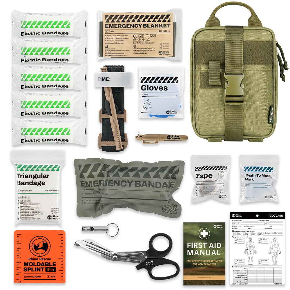 Trousse IFAK Rhino Rescue, kit premiers secours 20 éléments