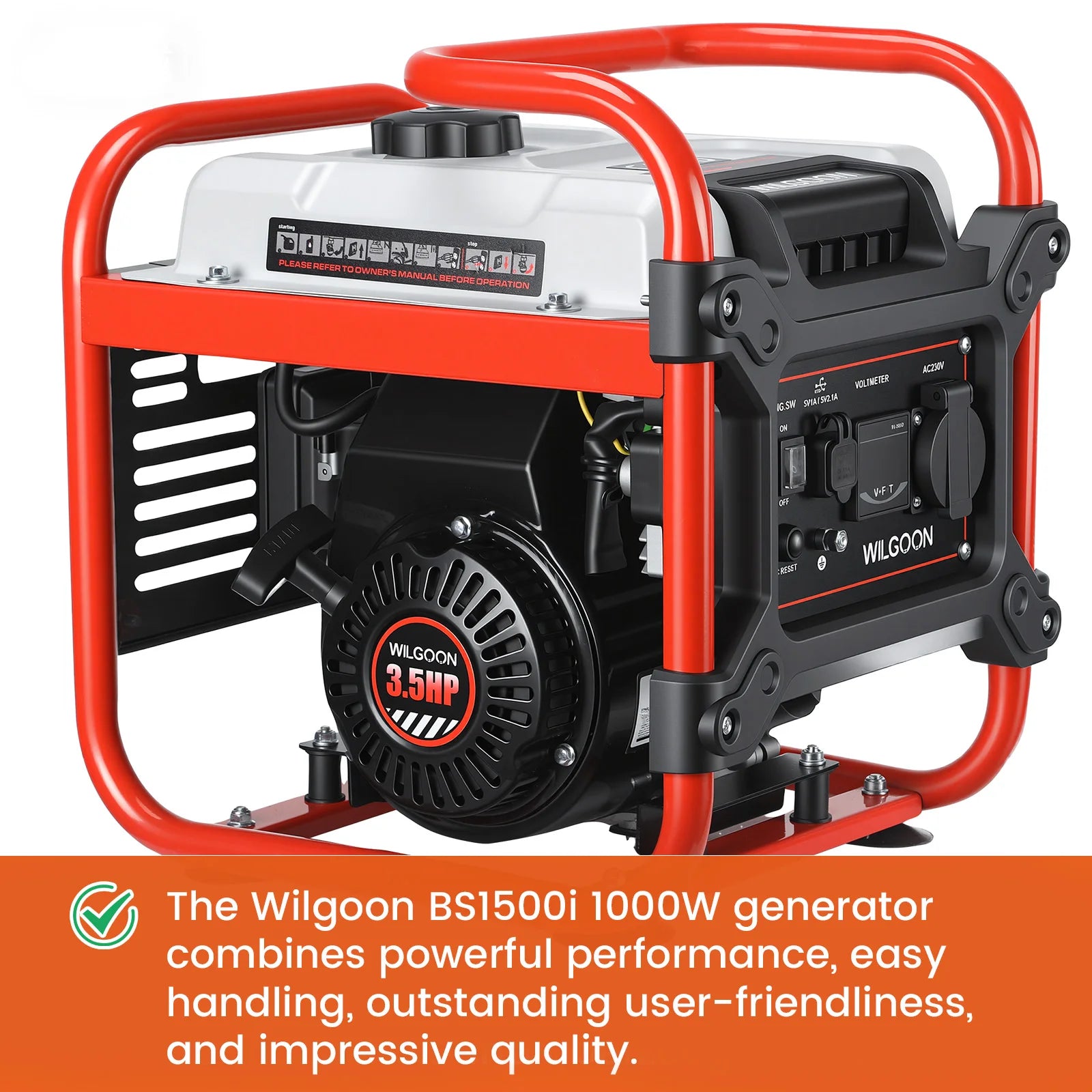 Groupe électrogène camping Bison Wilgoon 1000W – Générateur essence portable 4 temps pour van et camping-car - BLACKBEARD OUTDOOR INDUSTRIES