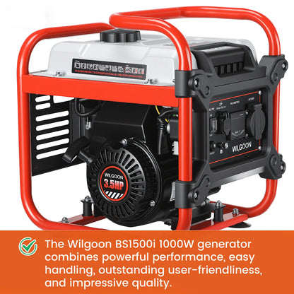 Groupe électrogène camping Bison Wilgoon 1000W – Générateur essence portable 4 temps pour van et camping-car - BLACKBEARD OUTDOOR INDUSTRIES
