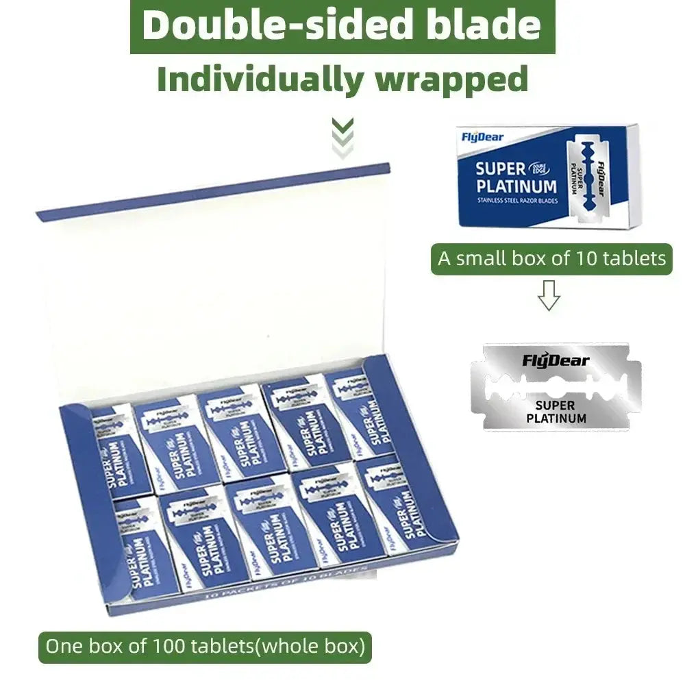 Outil professionnel de barbier – Lames de rasoir double tranchant classiques en acier inoxydable Ma boutique