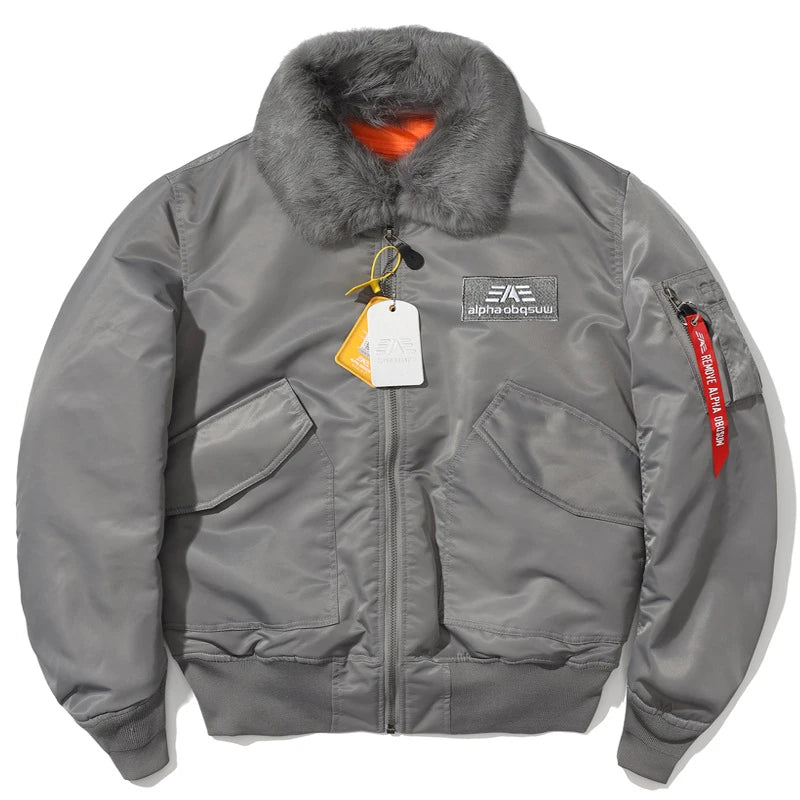 Veste Hiver Épaissie Homme | Style Pilote avec Col en Fourrure | Veste Parker Cargo Tactique - BLACKBEARD OUTDOOR INDUSTRIES
