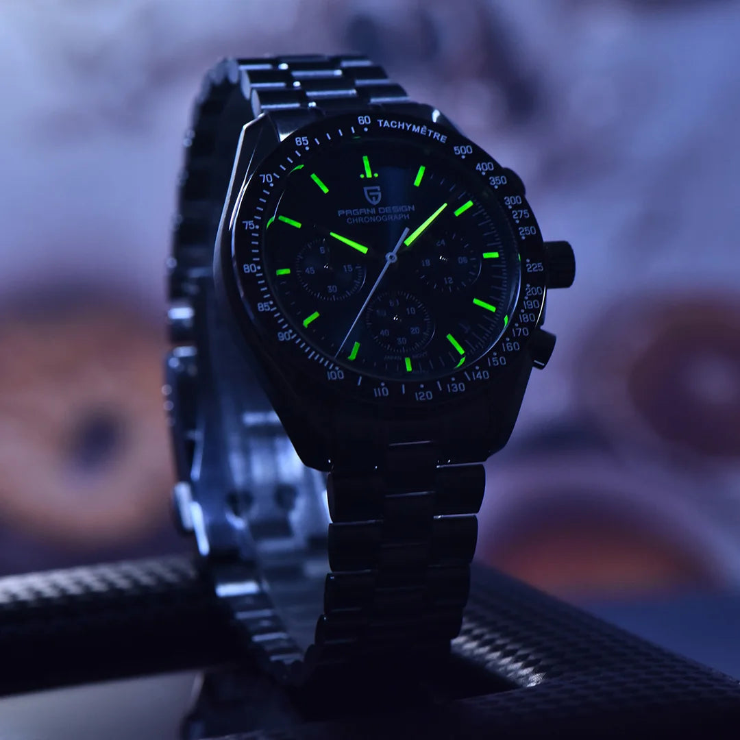 Montre Chronographe Pagani Design PD1701 Moon Watch 2026 — Japon, Saphir, 10 ATM + Boîte