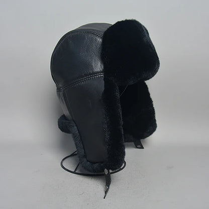 Chapka militaire unisexe en fourrure 55 à 61 cm