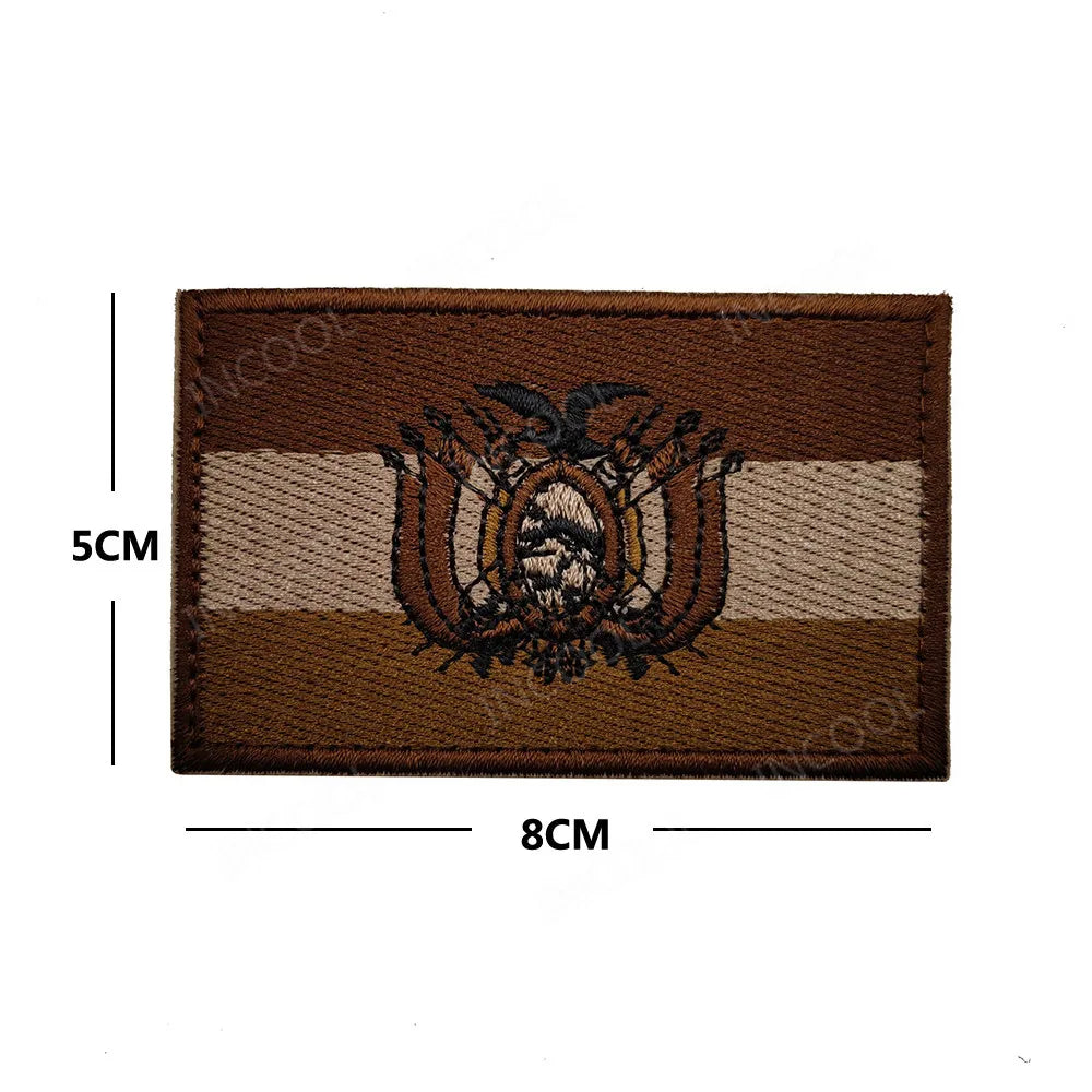 Patch Drapeaux Brodés Amérique et Caraïbes – 8×5 cm avec Velcro - BLACKBEARD OUTDOOR INDUSTRIES