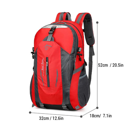 Sac à Dos Randonnée 40L Imperméable Léger – Nylon, Bretelles Respirantes | Trekking, Camping, Voyage