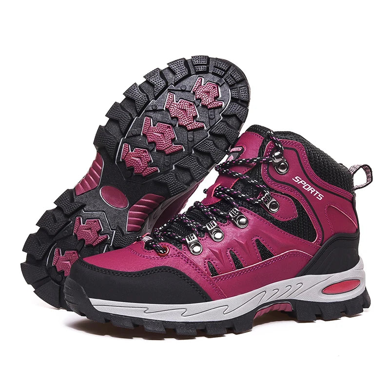 Chaussures de randonnée imperméables homme et femme, montantes