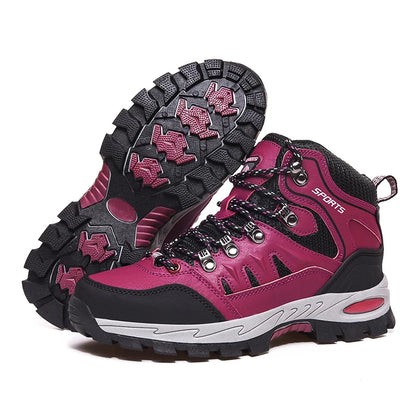 Chaussures de randonnée imperméables homme et femme, montantes