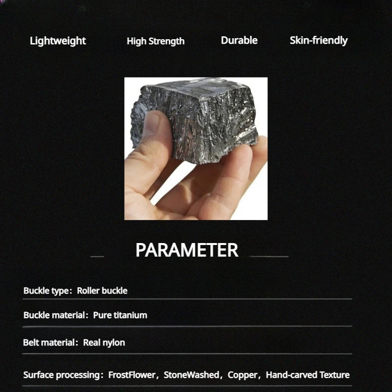 Ceinture Tactique en Nylon avec Boucle Automatique en Titane Pur (35/38 mm) Ma boutique