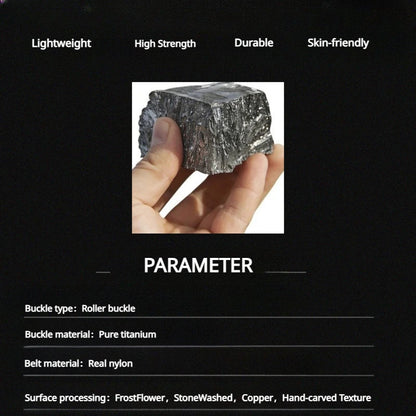 Ceinture Tactique en Nylon avec Boucle Automatique en Titane Pur (35/38 mm) Ma boutique