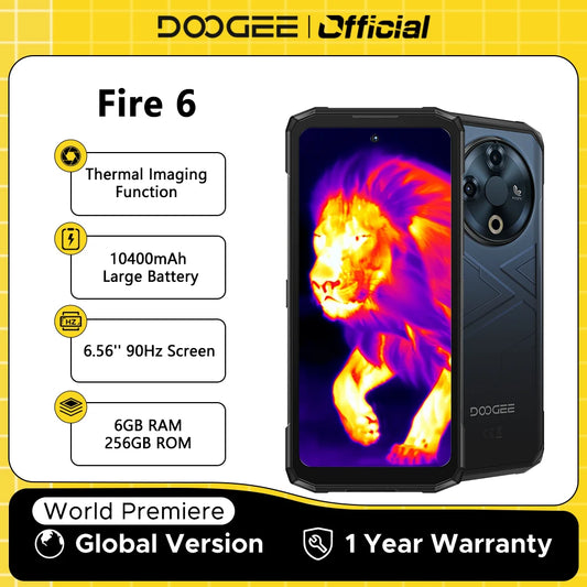 DOOGEE Fire 6 — Smartphone Rugged avec Imagerie Thermique & Batterie XXL - BLACKBEARD OUTDOOR INDUSTRIES