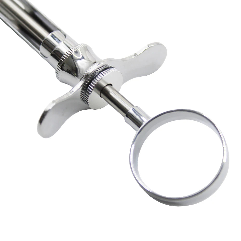 Seringue Dentaire Aspirante Acier Inoxydable avec Tête – Instrument Chirurgical Dentiste – Pointe Crochet ou Pointe Affûtée – Certifié CE