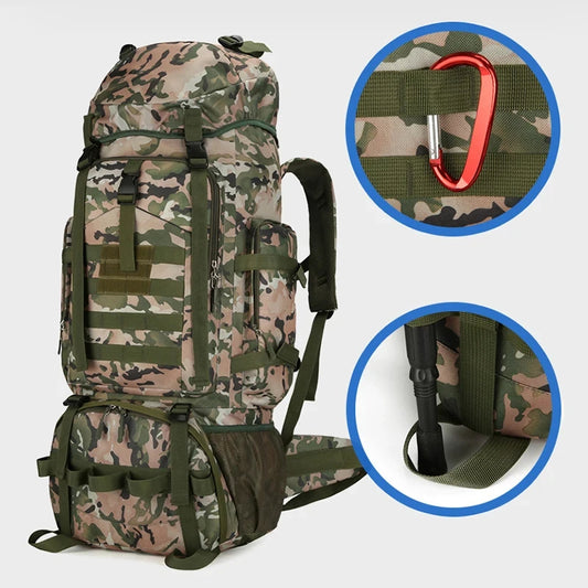 Sac à Dos Tactique 90L Imperméable – Alpinisme, Camping, Randonnée, Grande Capacité - BLACKBEARD OUTDOOR INDUSTRIES