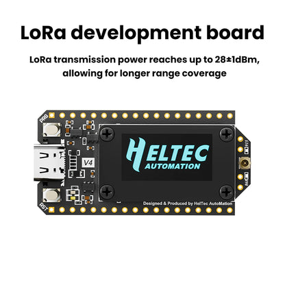 Carte Heltec WiFi LoRa 32 V4 – ESP32-S3, SX1262, OLED 0,96", LoRa, WiFi, BLE, Solaire, GPS, Meshtastic