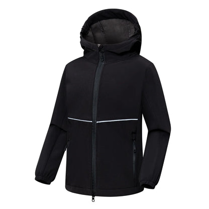 Veste Softshell Enfant Coupe-Vent Imperméable – Randonnée Outdoor Garçon Fille