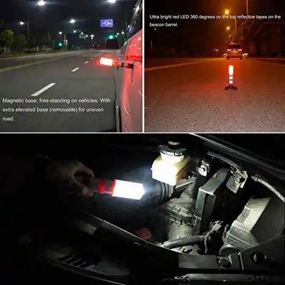 Lampe de signalisation LED magnétique – Rouge, jaune ou bleu