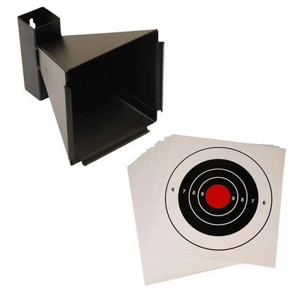 Cible Piège à Billes Noire en Forme d’Entonnoir avec Cibles en Papier – Collecteur de Billes pour Airsoft et Pistolet à Plombs Ma boutique