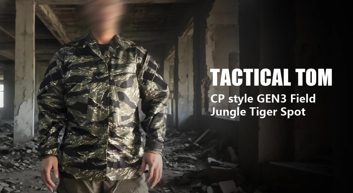 Ensemble Tactique Tom Jungle Tiger GEN3 - Vêtements de Combat Outdoor Résistants aux Déchirures, Pantalons G3 + Veste GEN3, Durable et Confortable BLACKBEARD OUTDOOR INDUSTRIES