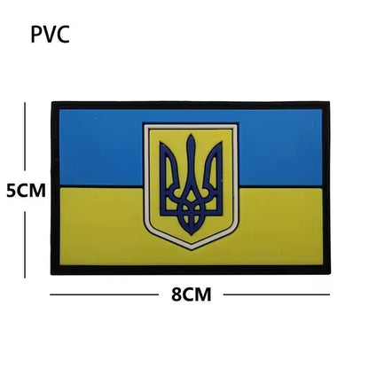 Patch Tactique Ukraine Brodé – Écusson Drapeau Ukrainien, Velcro Hook & Loop