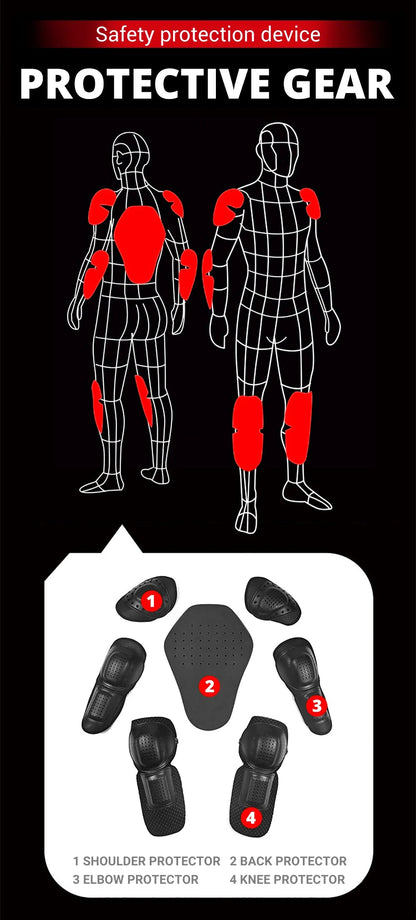 Motorcycle Jacket Waterproof Motorcross Jacket Pants Moto Jacket Windproof Riding Motorbike Clothes With Protective Gear M-3XL BLACKBEARD OUTDOOR INDUSTRIES