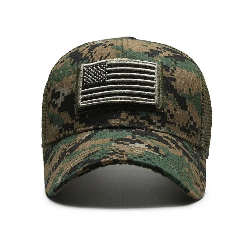 Casquette Tactique Camouflage Militaire Réglable | Broderie Drapeau - BLACKBEARD OUTDOOR INDUSTRIES