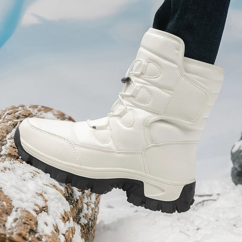 Bottines d’hiver femme fourrées à fermeture autoagrippante