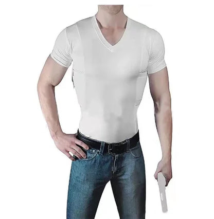 T-Shirt Tactique Homme Concealed Carry – Poche Holster Latérale | Col V ou Rond | S à 5XL - BLACKBEARD OUTDOOR INDUSTRIES