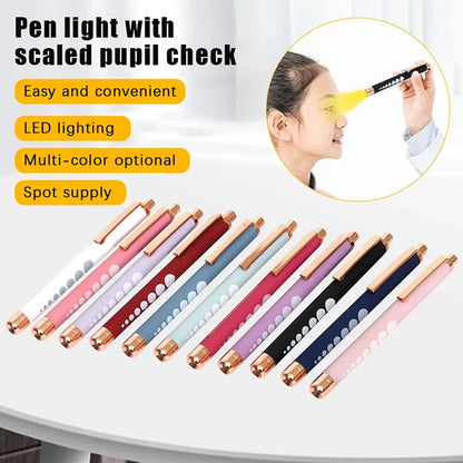 Stylo-Lampe Médical LED – Lampe de Poche Mini Infirmier & Médecin Lumière Blanche/Jaune