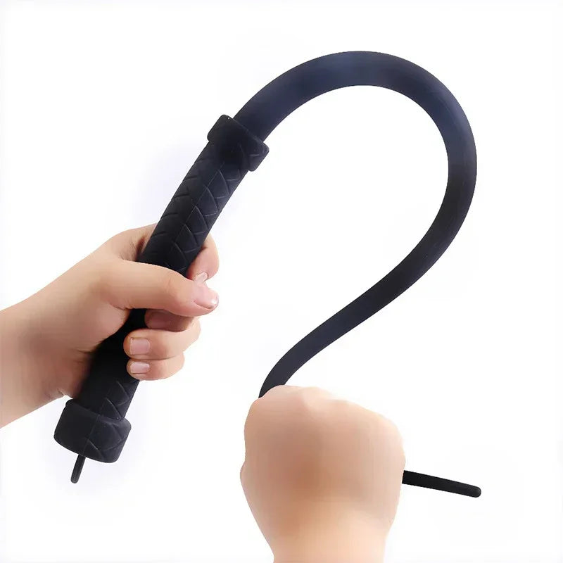 Fouet souple en caoutchouc 60 cm, type nagaïka