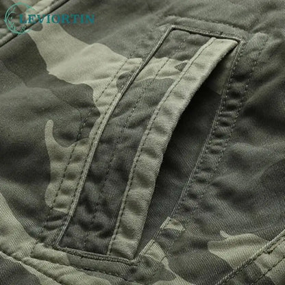 Veste Cargo Militaire Camouflage Homme — Coton Lourd, Col Montant, Multi-Poches | Workwear & Outdoor | S à XXXL - BLACKBEARD OUTDOOR INDUSTRIES