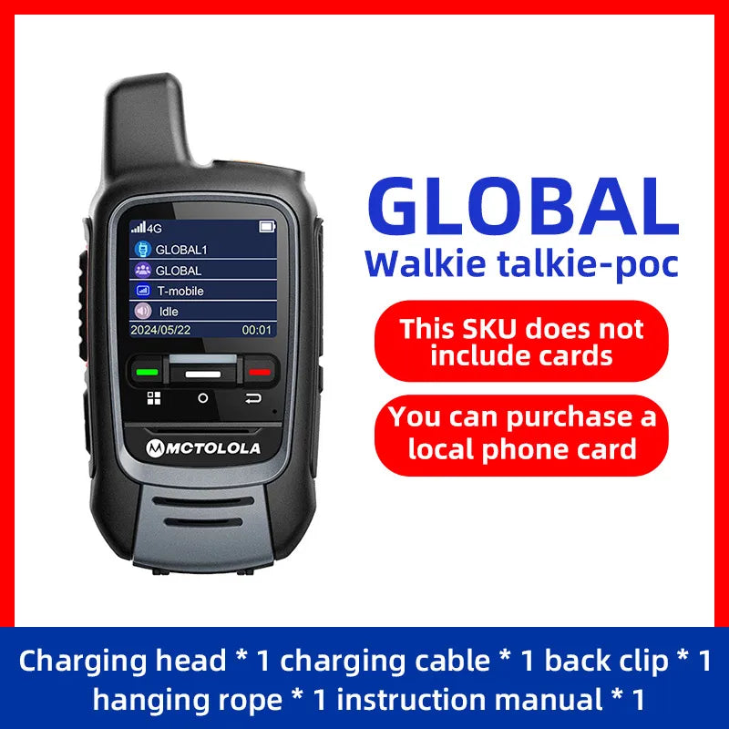 Talkie Walkie MOTOLOLA Global - 4G PoC USB (Modèle MT-300) - BLACKBEARD OUTDOOR INDUSTRIES