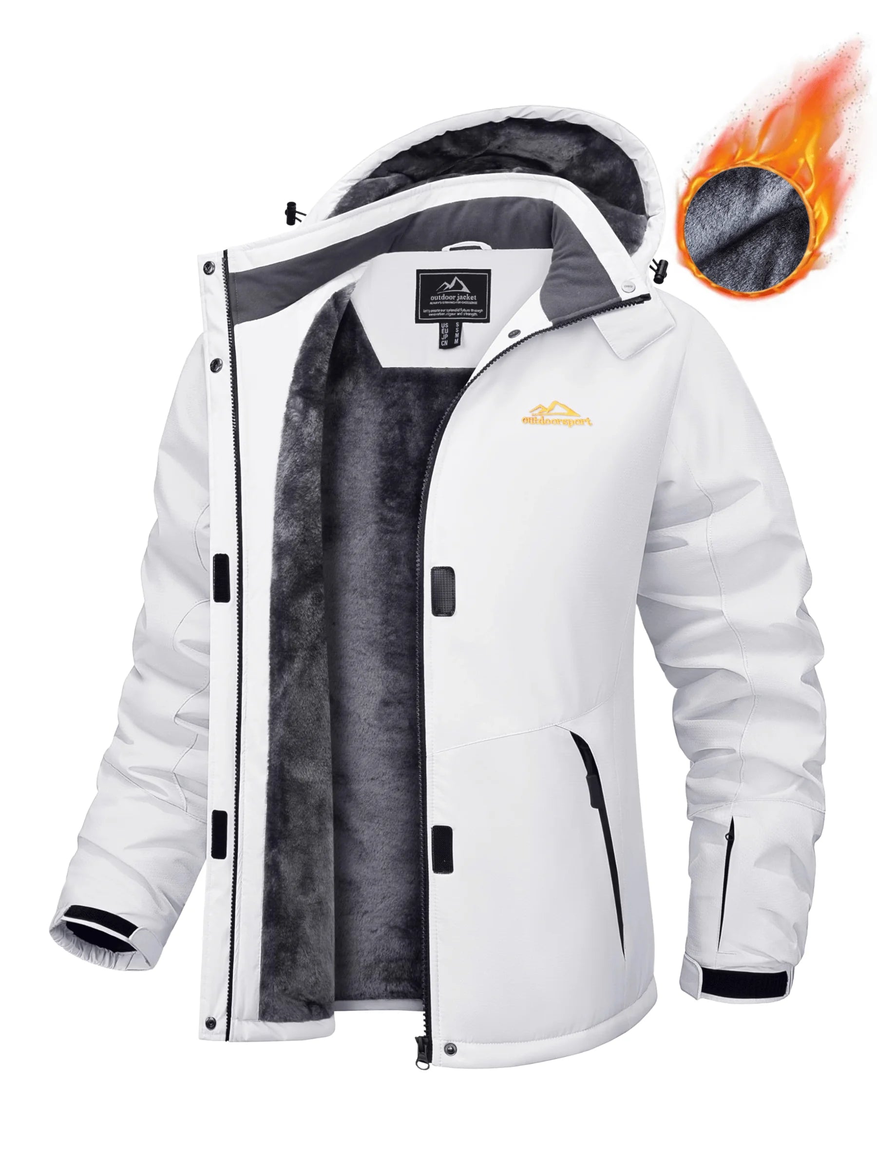 Veste Parka Hivernale TACVASEN pour Femme – Manteau à Capuche en Polaire, Imperméable et Coupe-Vent avec 5 Poches Zippées pour Ski et Snowboard - BLACKBEARD OUTDOOR INDUSTRIES