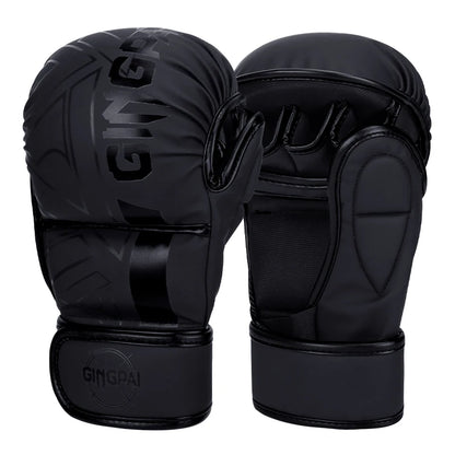 Gants MMA Demi-Doigts Pro Cuir PU – Sac de Frappe / Karaté / Muay Thai – S M L Adulte & Enfant - BLACKBEARD OUTDOOR INDUSTRIES