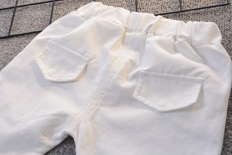 ensemble pour bébé chemise à manche courtes rayées et short uni Ma boutique