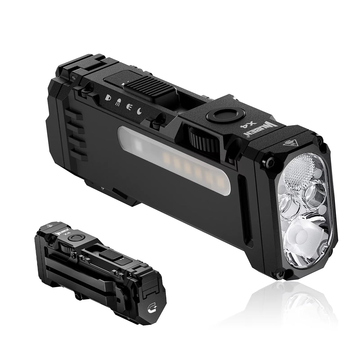 WUBEN X4 – Lampe Torche EDC Plate RGB, 1600 Lumens, Switch Tactique, Aimant & IP68 | Pocket Flashlight