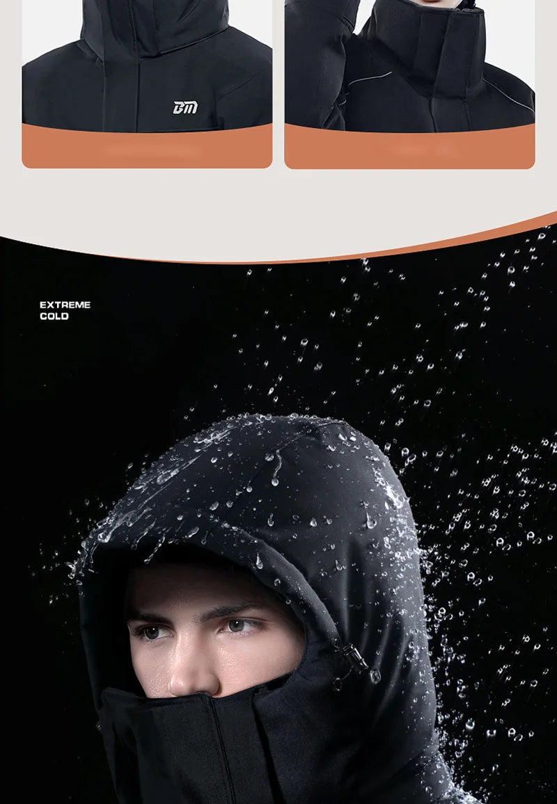 Motorcycle Riding Winter Coldproof Clothing Winter Fashion Waist Designwarm Cotton Jumpsuit Thickened Waterproof Snowmobile Suit BLACKBEARD OUTDOOR INDUSTRIES