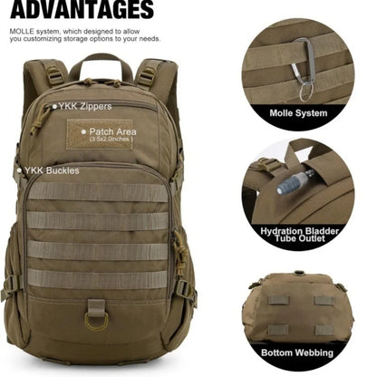 Sac à dos tactique 25 L MOLLE et sac de voyage