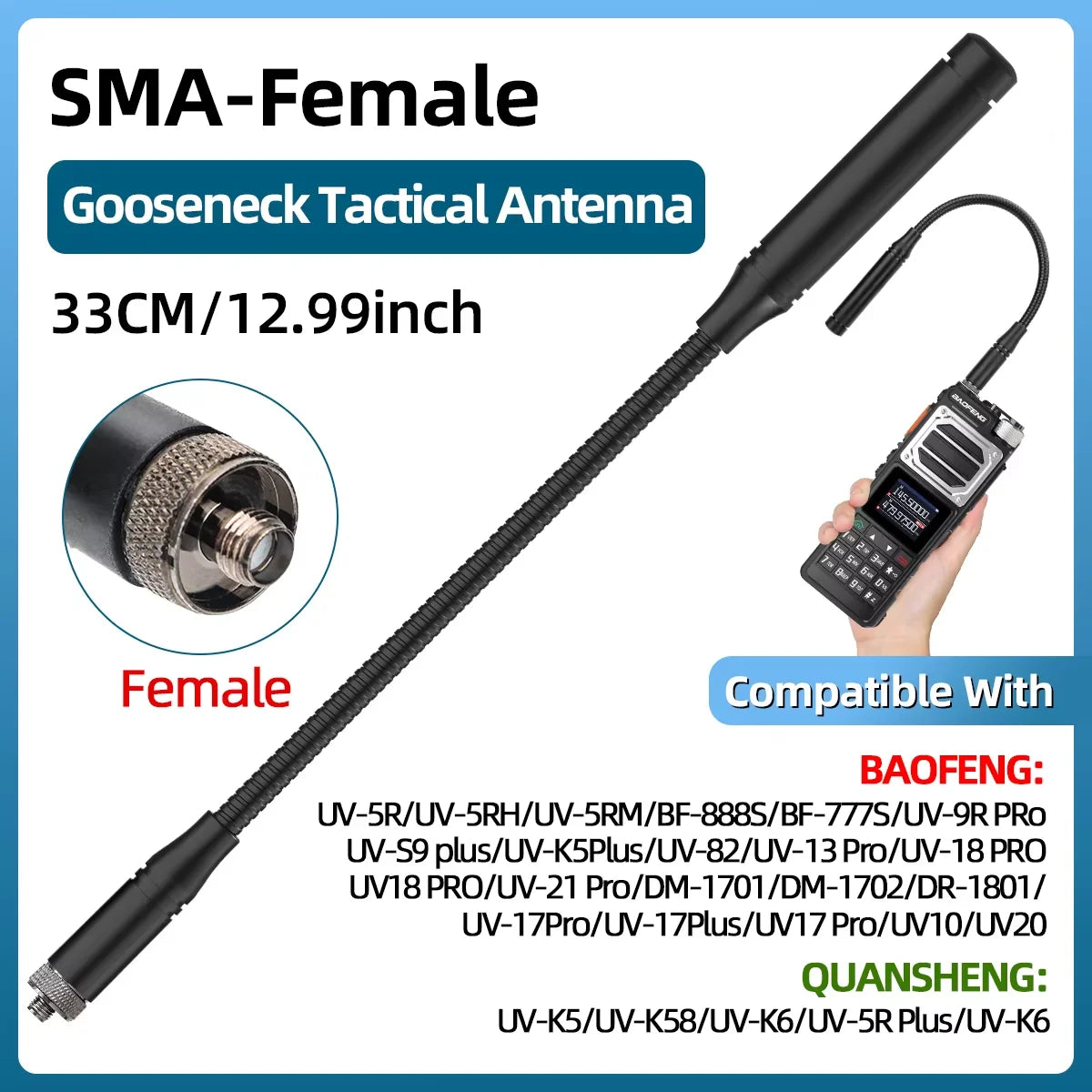 Antenne Tactique ABBREE CS – SMA-Female - BLACKBEARD OUTDOOR INDUSTRIES