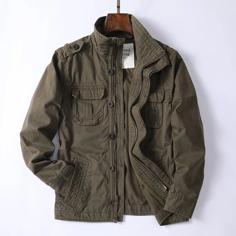 Veste Cargo en Denim pour Homme - Style Rétro avec Poches Multiples BLACKBEARD OUTDOOR INDUSTRIES