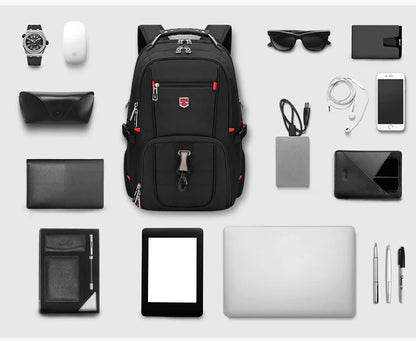 Sac à Dos Imperméable 20 pouces avec Port USB – Sac École et Voyage Antivol Unisexe à Haute Capacité - BLACKBEARD OUTDOOR INDUSTRIES